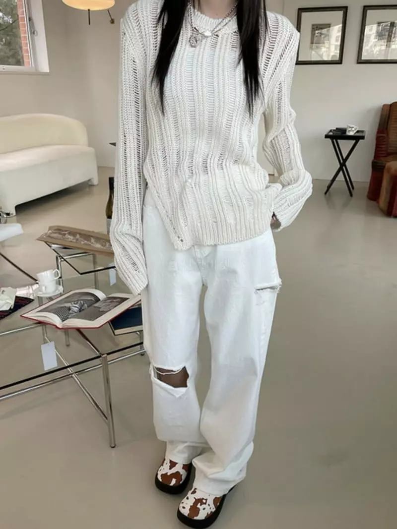 Alike - Korean Women Fashion - #womensfashion - Like White Jeans - 6