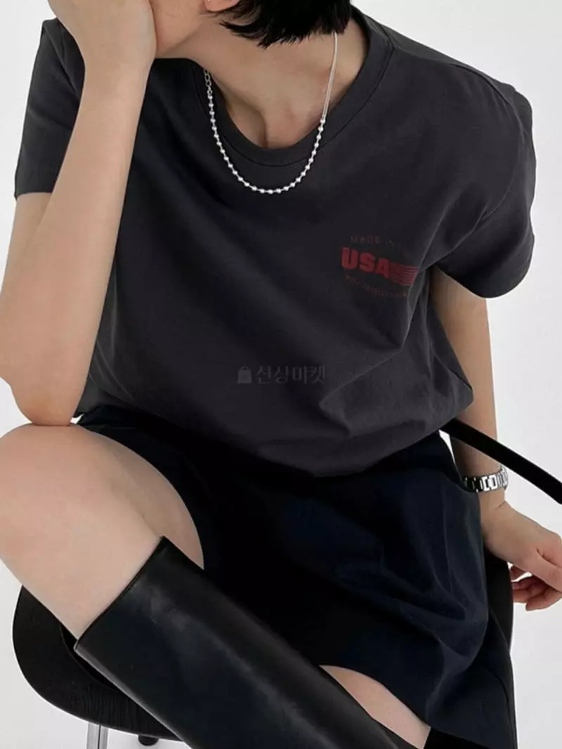 Alike - Korean Women Fashion - #womensfashion - USA Short Sleeves Tee - 2