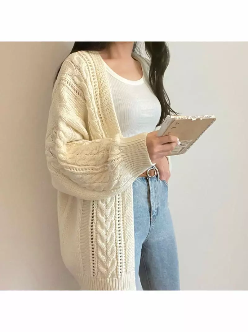 All Vibe - Korean Women Fashion - #momslook - Robe Boxy Cardigan - 11