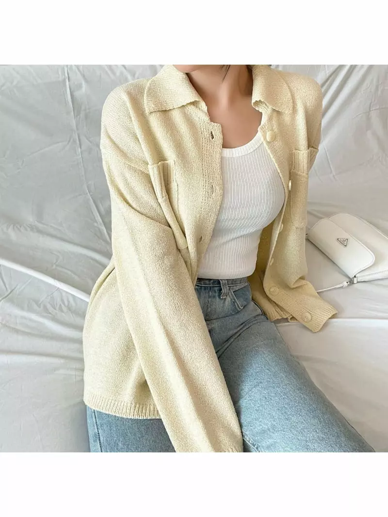 All Vibe - Korean Women Fashion - #momslook - Robe Boxy Shirt Light Cardigan - 9