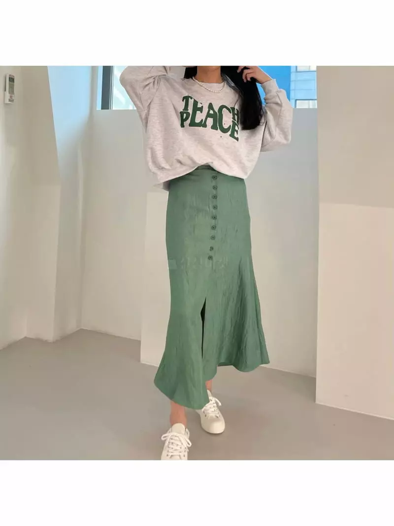 All Vibe - Korean Women Fashion - #pursuepretty - Button Skirt - 4
