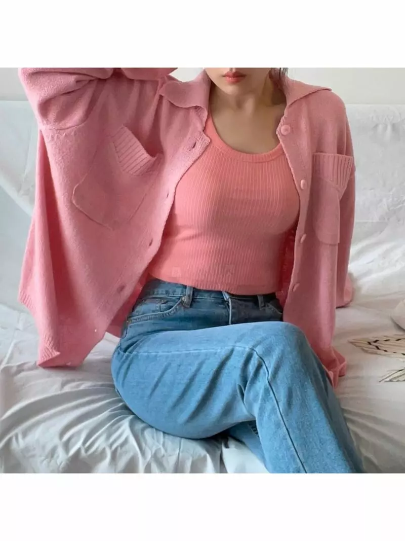 All Vibe - Korean Women Fashion - #restrostyle - Robe Boxy Shirt Light Cardigan - 2