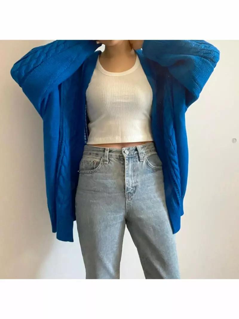 All Vibe - Korean Women Fashion - #romanticstyle - Robe Boxy Cardigan - 7