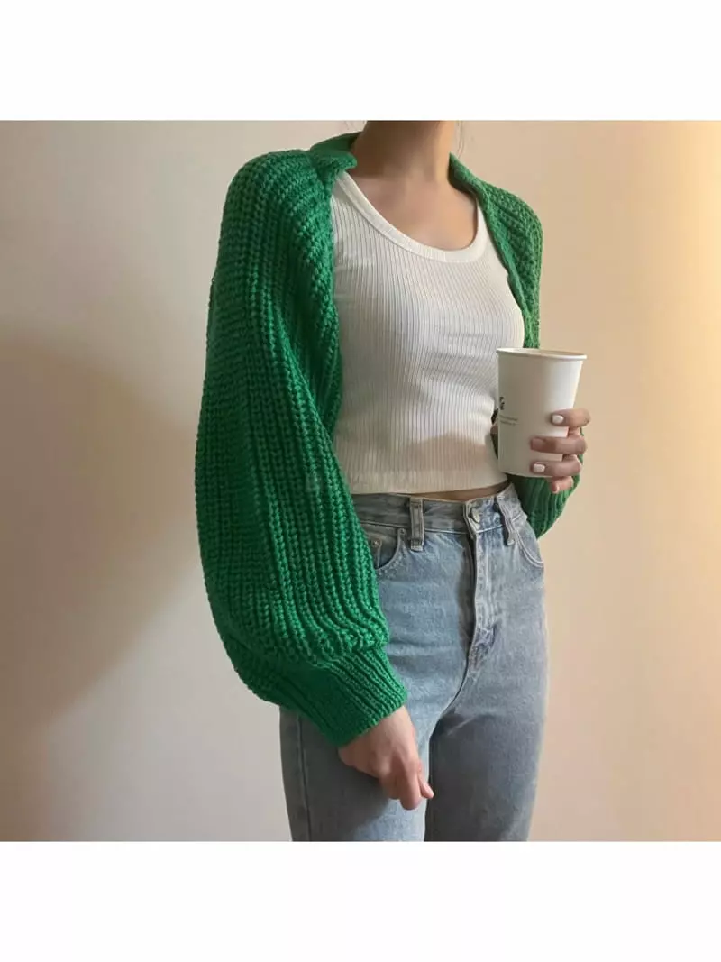 All Vibe - Korean Women Fashion - #romanticstyle - Song Song Bolero Cardigan - 6