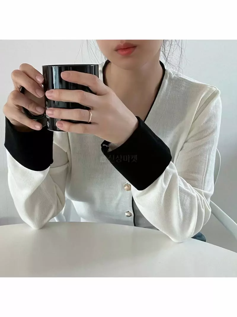 All Vibe - Korean Women Fashion - #restrostyle - Curves Point Sha Cardigan - 4
