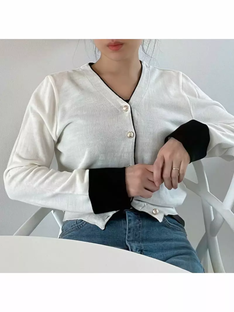 All Vibe - Korean Women Fashion - #shopsmall - Curves Point Sha Cardigan - 5