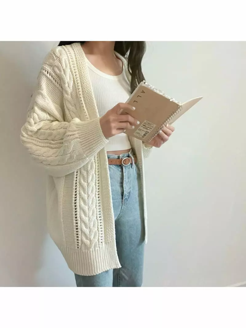 All Vibe - Korean Women Fashion - #thatsdarling - Robe Boxy Cardigan - 9