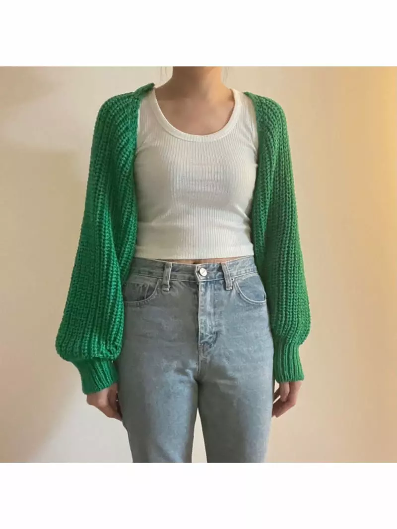 All Vibe - Korean Women Fashion - #vintageinspired - Song Song Bolero Cardigan - 2