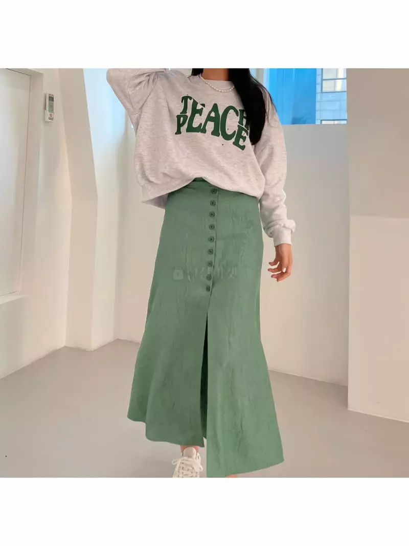 All Vibe - Korean Women Fashion - #vintagekidsstyle - Button Skirt - 2