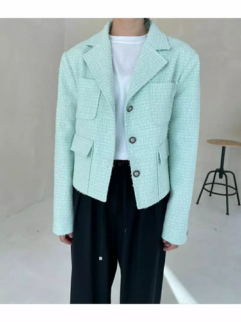 Ann Margret - Korean Women Fashion - #momslook - Twid Collar Jacket - 2