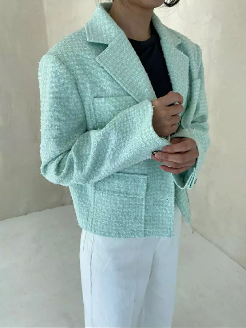 Ann Margret - Korean Women Fashion - #momslook - Twid Collar Jacket - 6