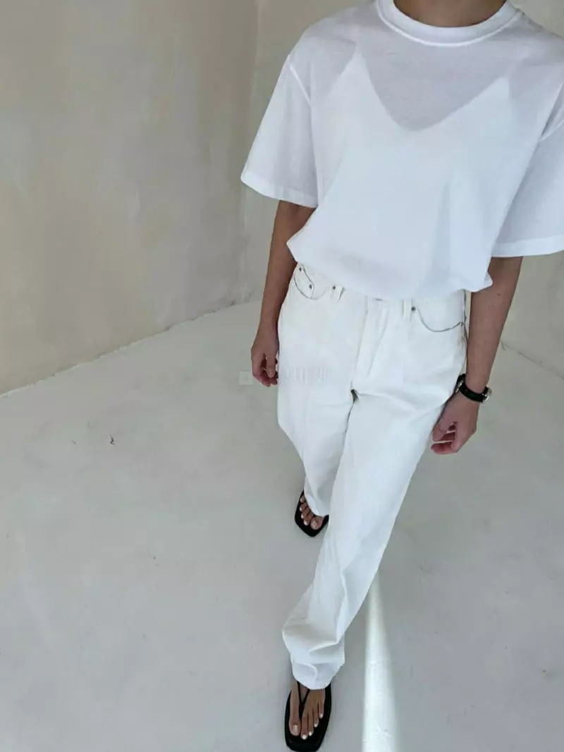 Ann Margret - Korean Women Fashion - #momslook - Classic White Jeans - 2