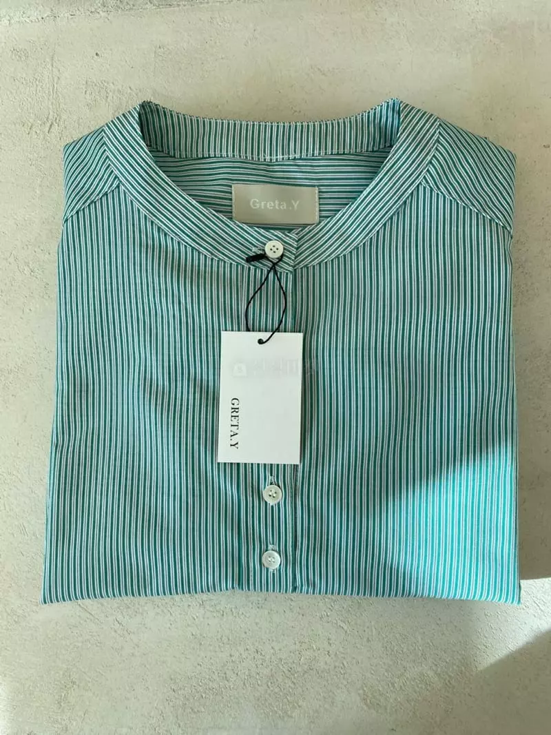 Ann Margret - Korean Women Fashion - #momslook - Stripe Shirt