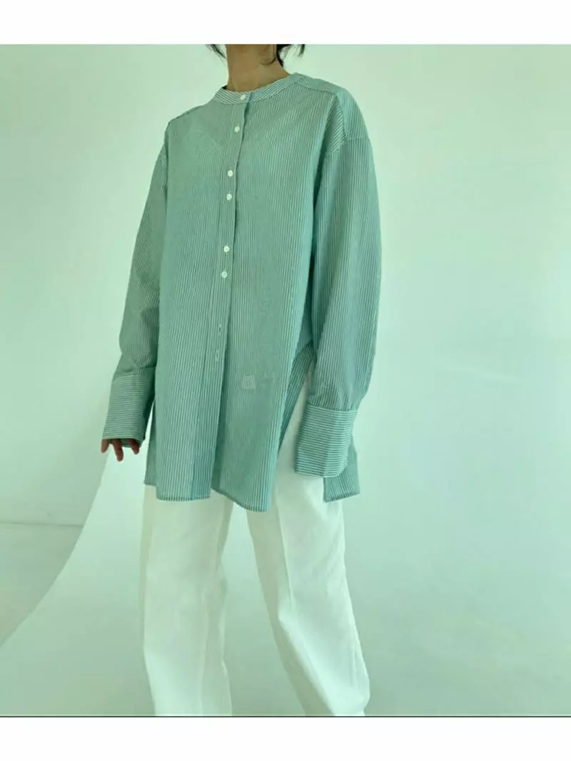 Ann Margret - Korean Women Fashion - #momslook - Stripe Shirt - 3