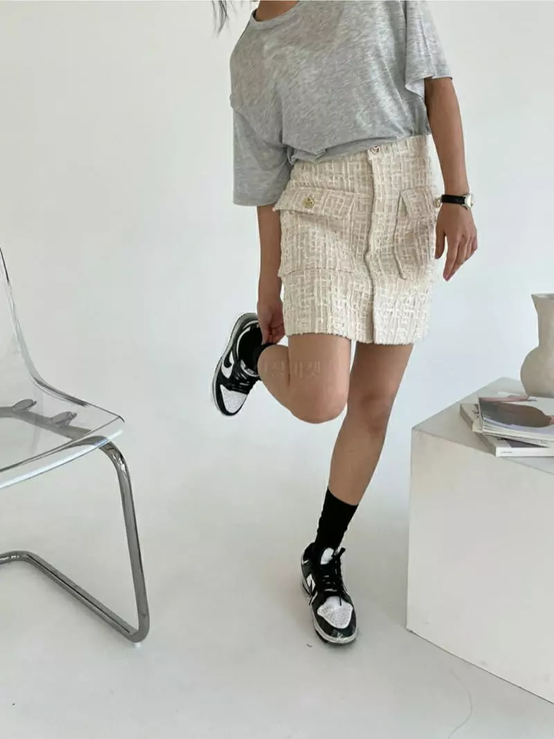 Ann Margret - Korean Women Fashion - #restrostyle - Twid Pocket Skirt