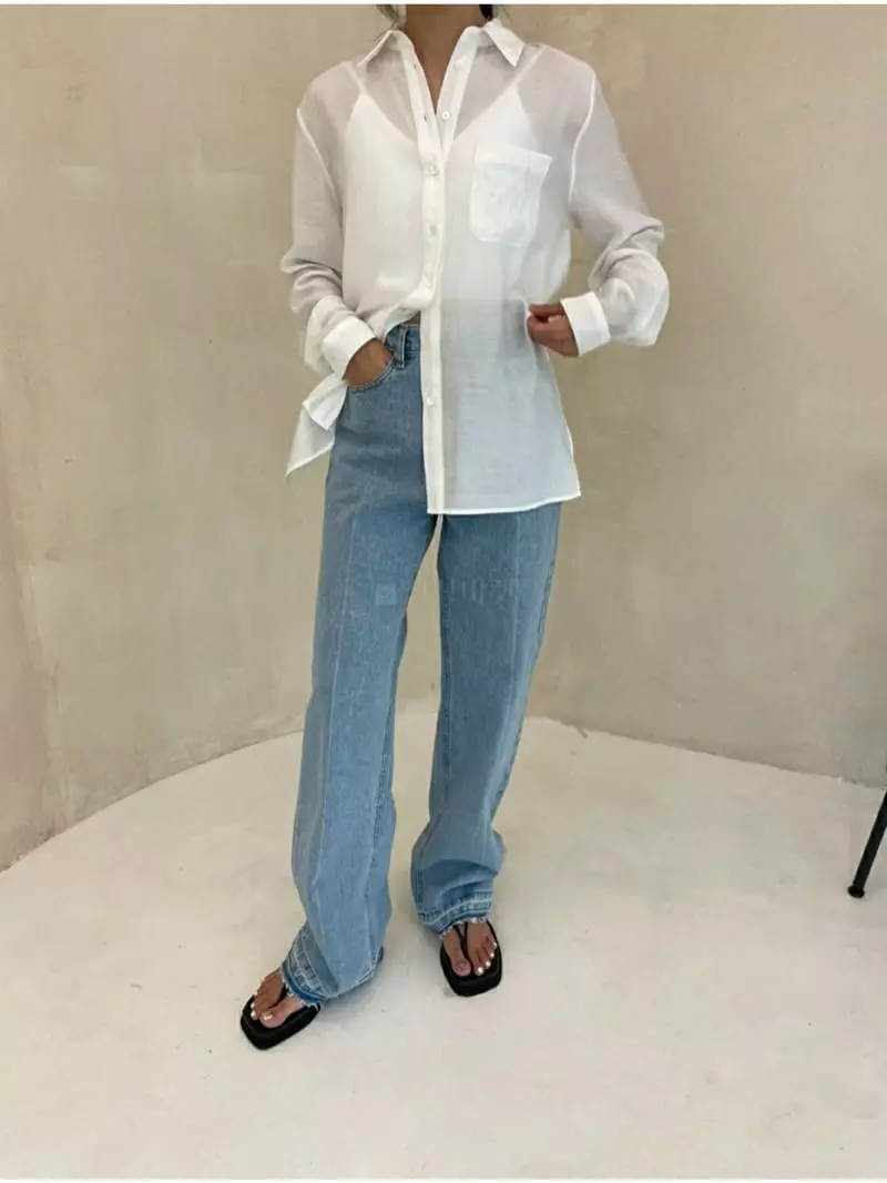 Ann Margret - Korean Women Fashion - #restrostyle - Rolly Embroidery Shirt - 4