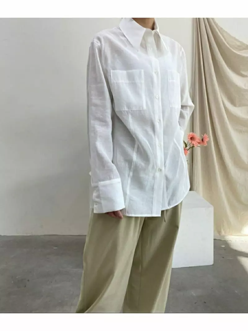 Ann Margret - Korean Women Fashion - #shopsmall - Line Pocket Shirt - 3