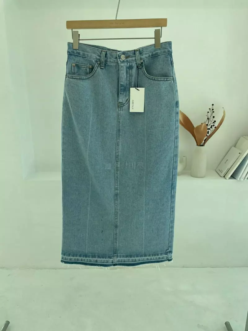 Ann Margret - Korean Women Fashion - #shopsmall - Light Denim Skirt - 2