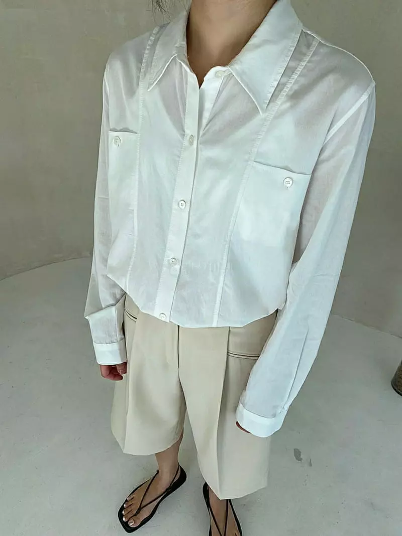 Ann Margret - Korean Women Fashion - #romanticstyle - Pocket Shirt - 4