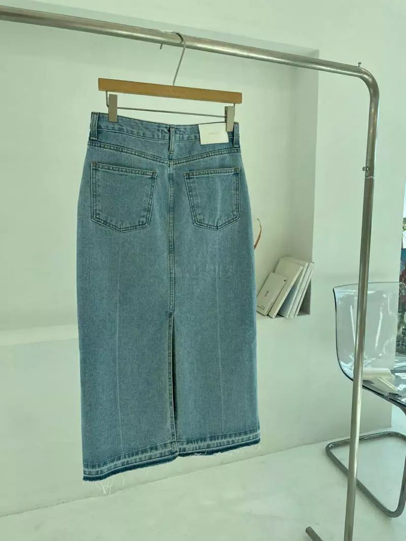 Ann Margret - Korean Women Fashion - #thatsdarling - Light Denim Skirt - 3
