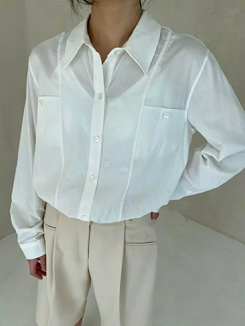 Ann Margret - Korean Women Fashion - #thatsdarling - Pocket Shirt - 5