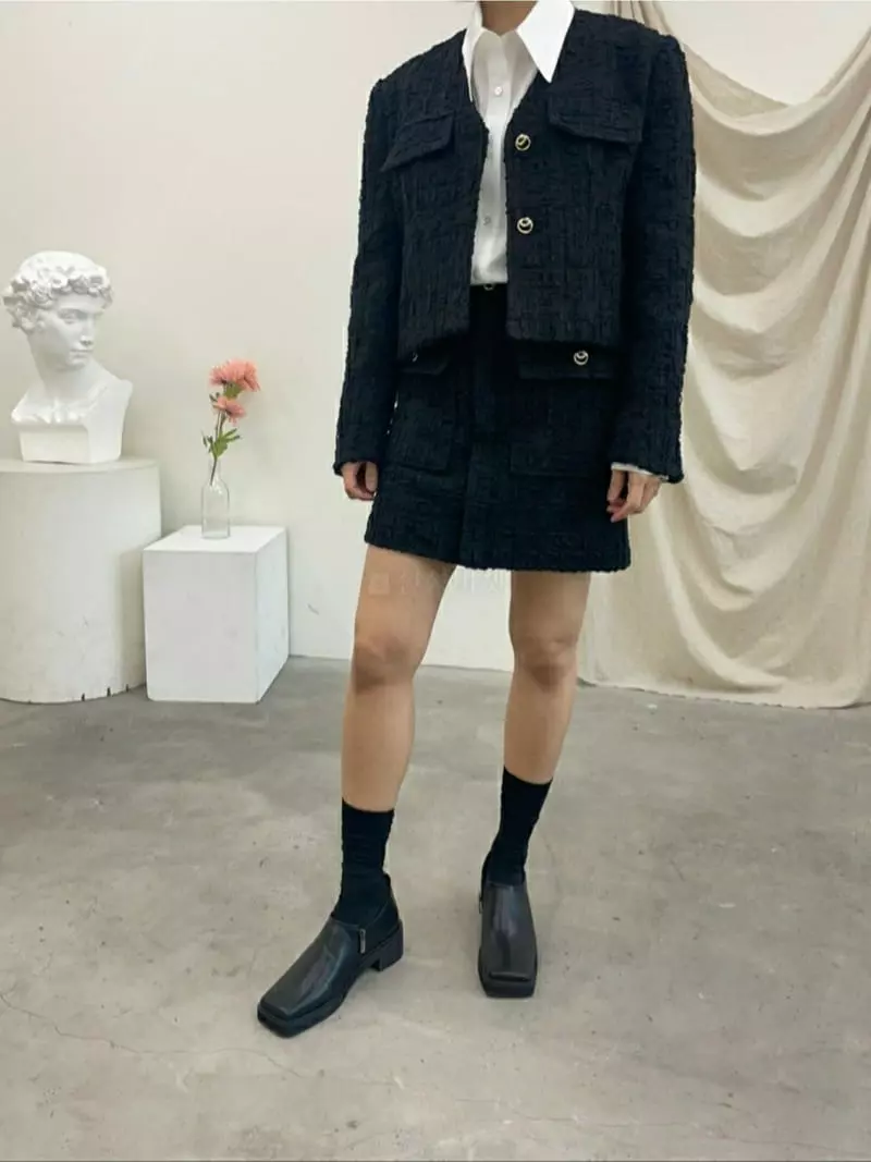 Ann Margret - Korean Women Fashion - #momslook - Twid Mini Skirt - 4