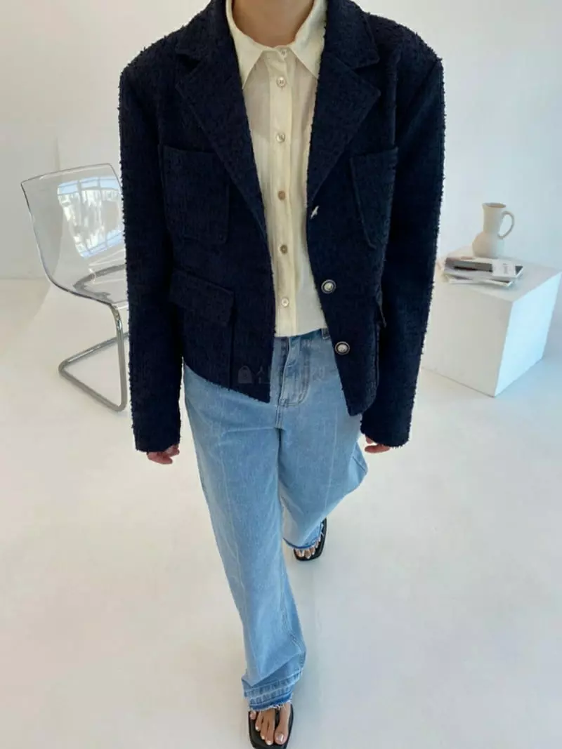 Ann Margret - Korean Women Fashion - #womensfashion - Twid Collar Jacket - 3