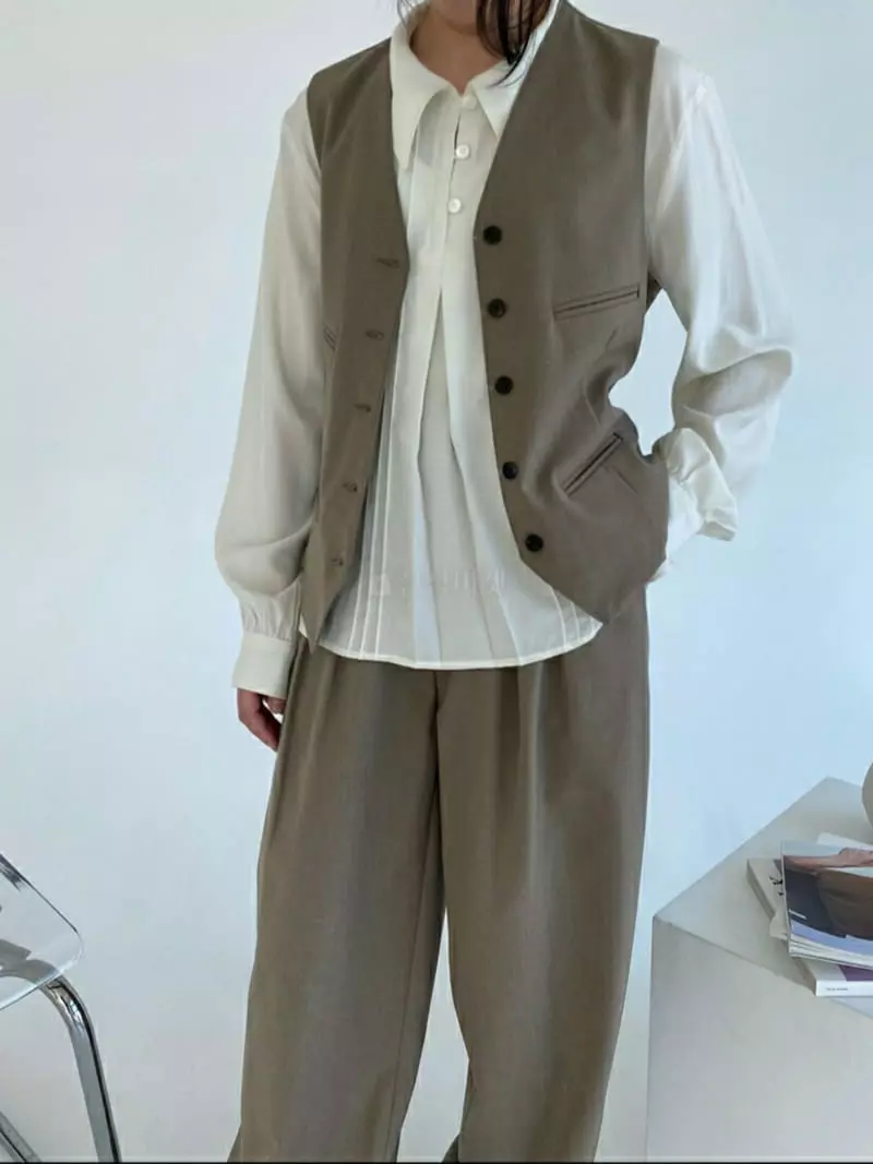 Ann Margret - Korean Women Fashion - #momslook - Classic Vest - 4