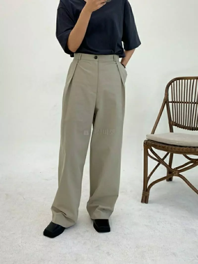 Ann Margret - Korean Women Fashion - #womensfashion - Cotton Tuck Pants - 5