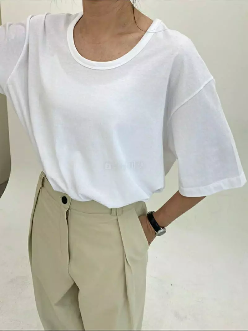 Ann Margret - Korean Women Fashion - #womensfashion - U Neck Tee - 5