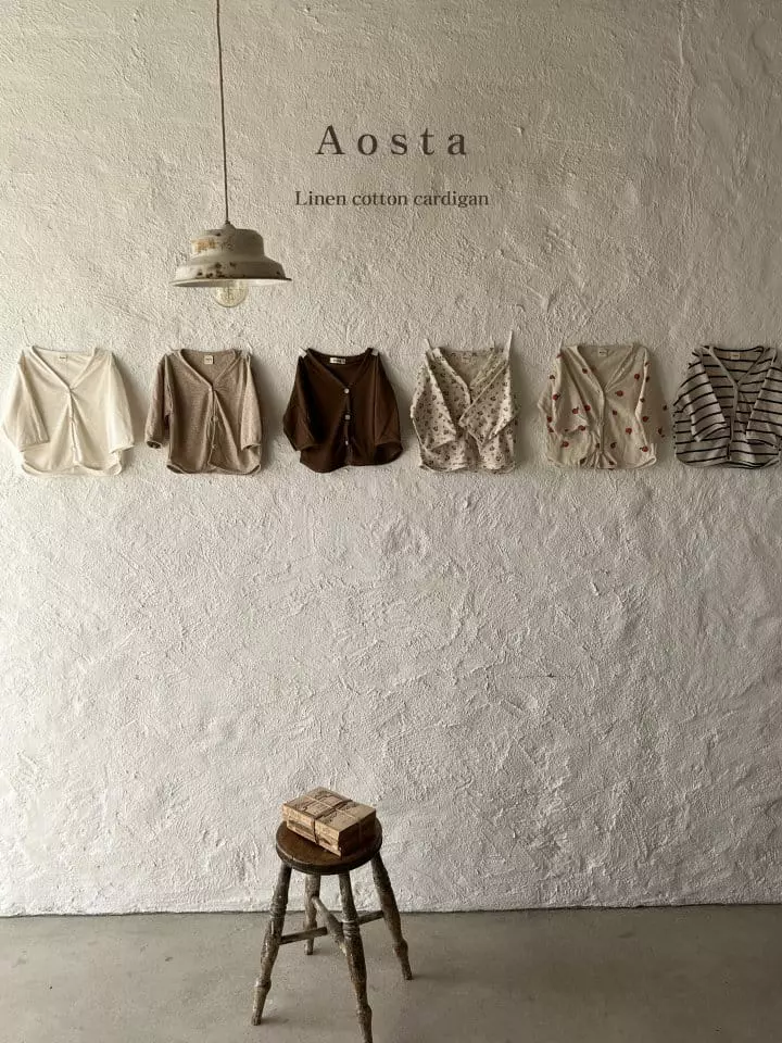 Aosta - Korean Children Fashion - #stylishchildhood - Linen Cardigan