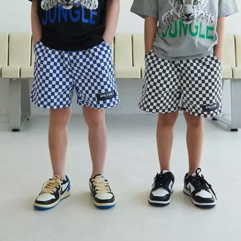 Apple Smile - Korean Children Fashion - #childrensboutique - Check PANts