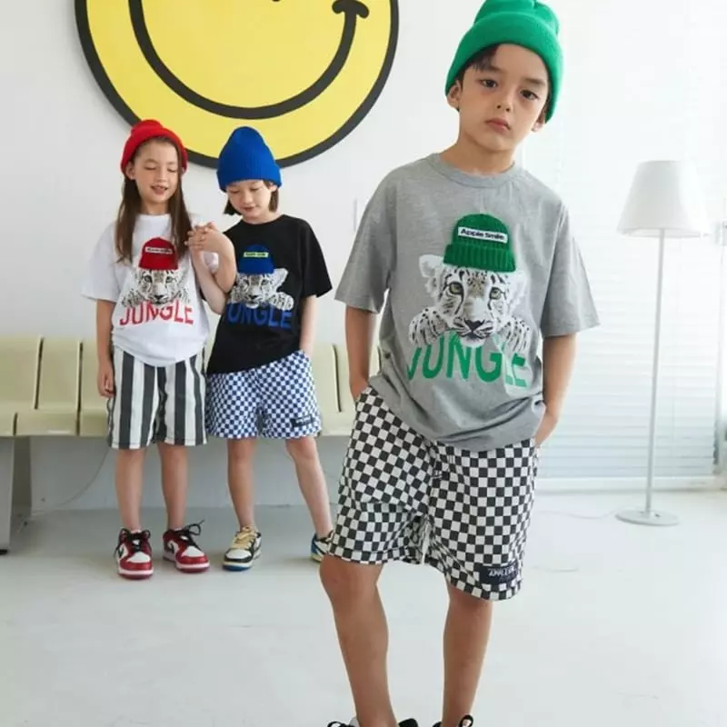 Apple Smile - Korean Children Fashion - #kidsstore - Check PANts - 6