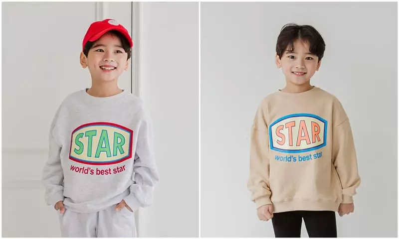 Applemint - Korean Children Fashion - #childofig - Star Sweatshirt