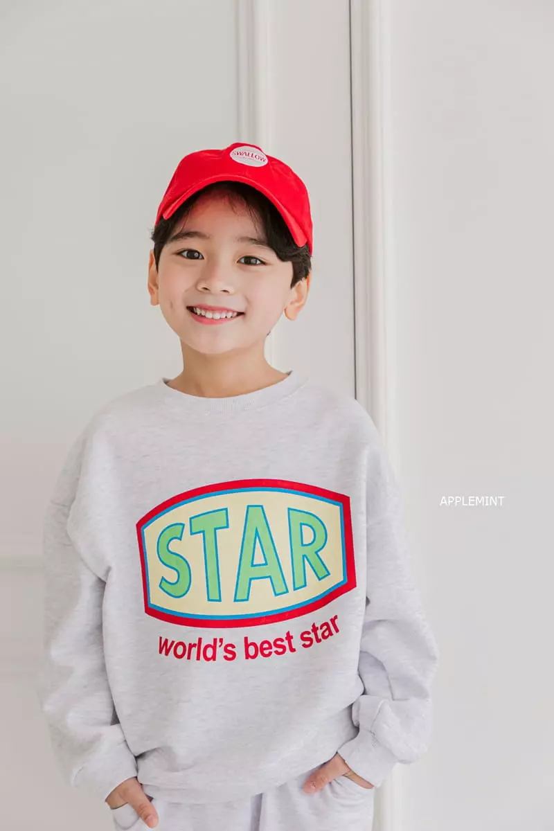 Applemint - Korean Children Fashion - #childofig - Star Sweatshirt - 2