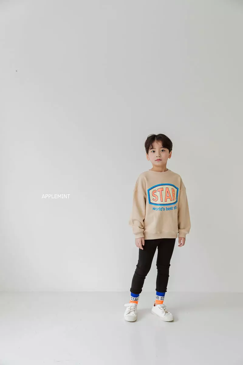 Applemint - Korean Children Fashion - #kidsshorts - Star Sweatshirt - 7