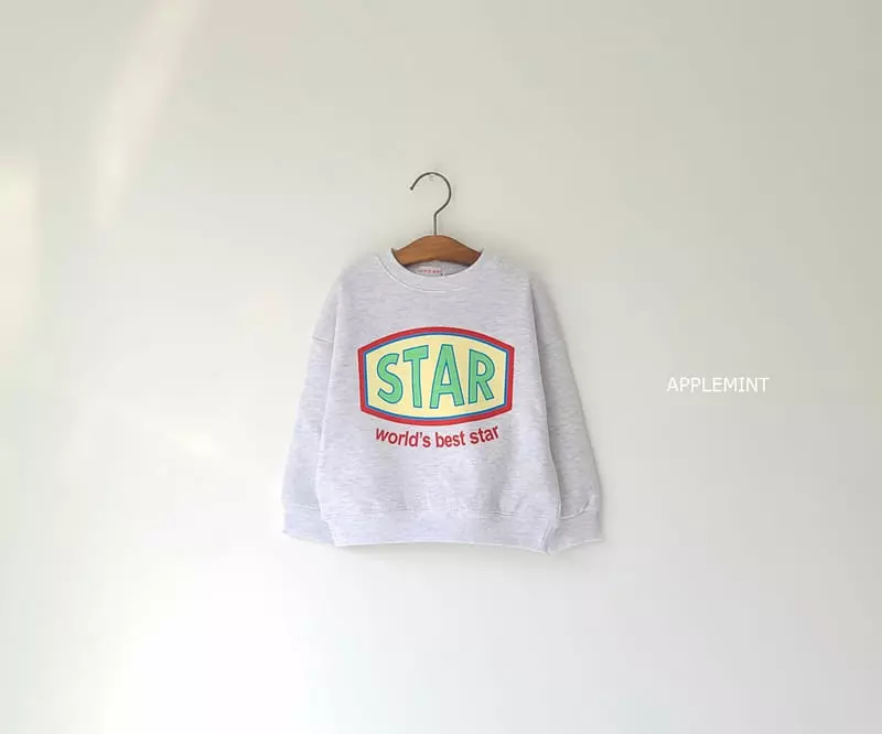 Applemint - Korean Children Fashion - #kidzfashiontrend - Star Sweatshirt - 9