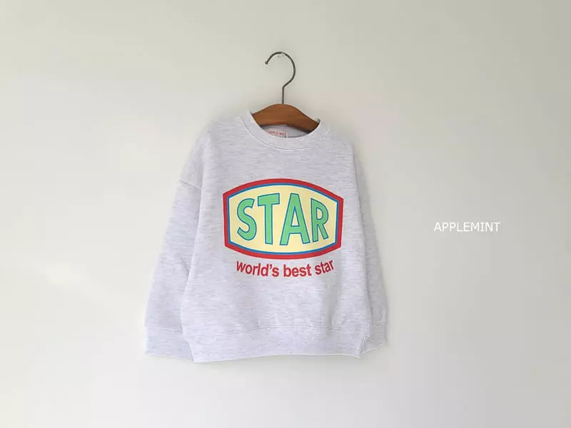 Applemint - Korean Children Fashion - #littlefashionista - Star Sweatshirt - 11