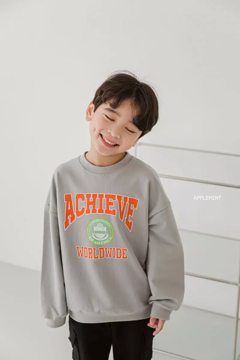 Applemint - Korean Children Fashion - #minifashionista - Achieve Sweatshirt - 2