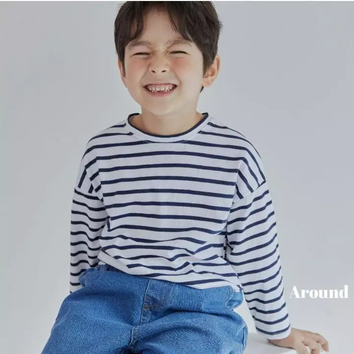 Around - Korean Children Fashion - #Kfashion4kids - Saint Stripes Tee