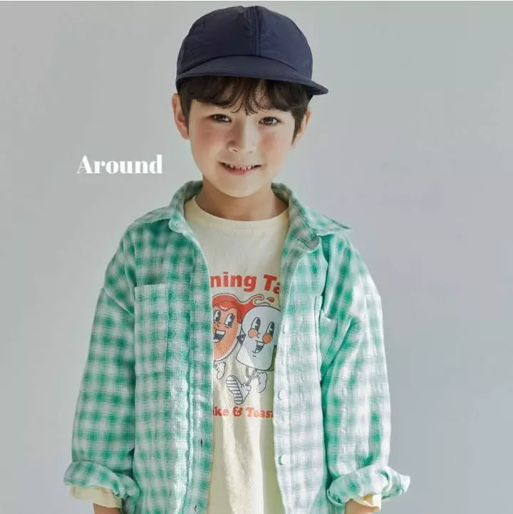 Around - Korean Children Fashion - #kidsstore - Spring Check Shirt