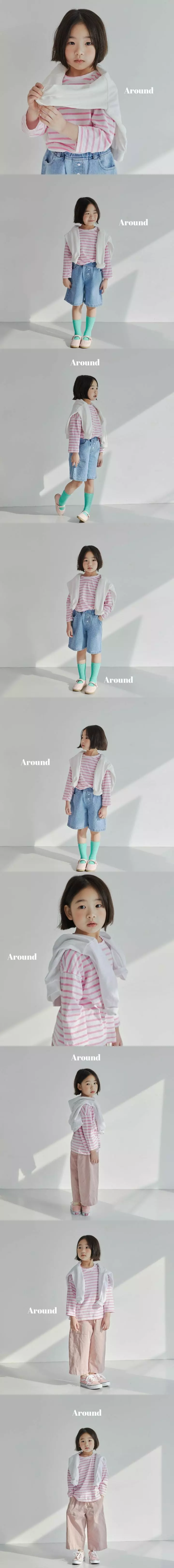 Around - Korean Children Fashion - #littlefashionista - Saint Stripes Tee - 2