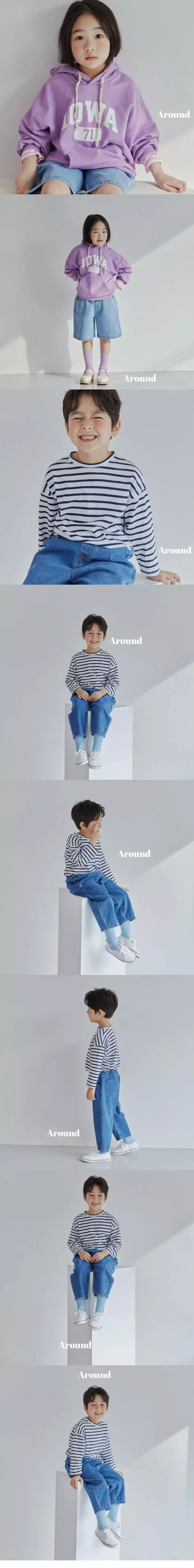 Around - Korean Children Fashion - #magicofchildhood - Saint Stripes Tee - 3
