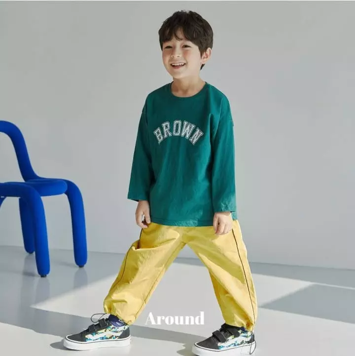 Around - Korean Children Fashion - #prettylittlegirls - Brown Paint Tee