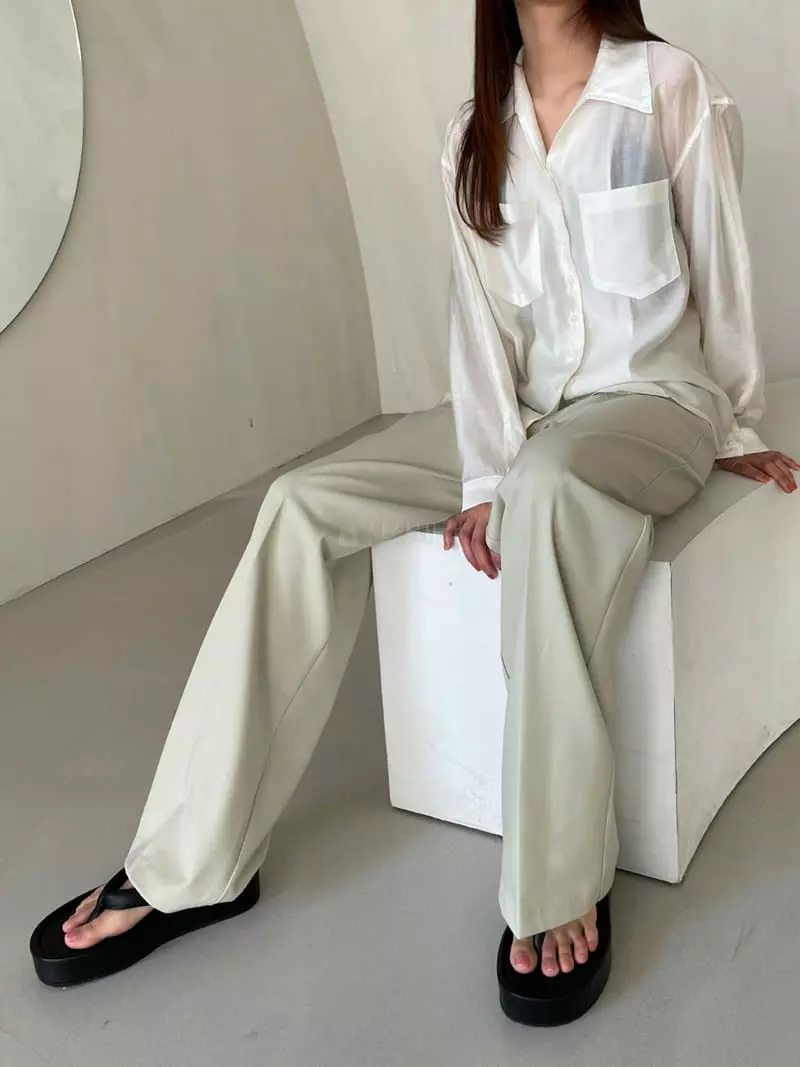 Arrco - Korean Women Fashion - #momslook - Tencel Silky Blouse - 2