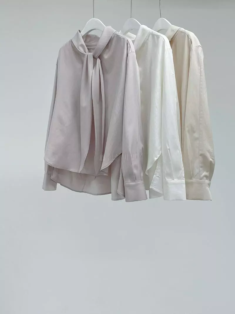 Arrco - Korean Women Fashion - #momslook - Tie Blouse - 9