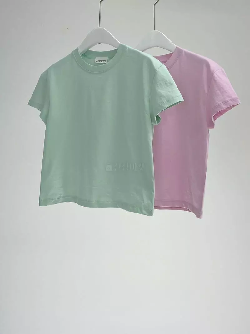 Arrco - Korean Women Fashion - #momslook - Margarin Short Sleeves Tee - 2