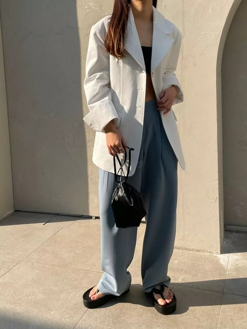 Arrco - Korean Women Fashion - #momslook - Line Cotton Jacket - 3