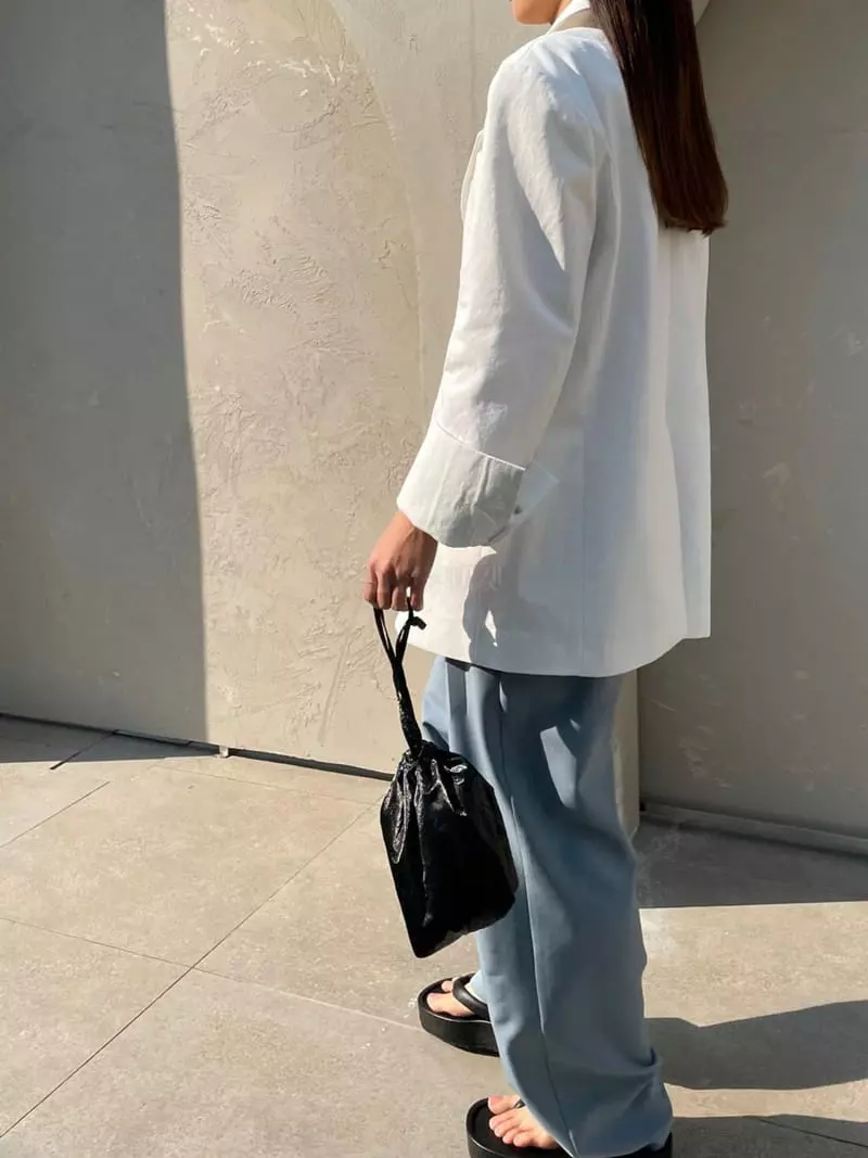 Arrco - Korean Women Fashion - #momslook - Line Cotton Jacket - 4