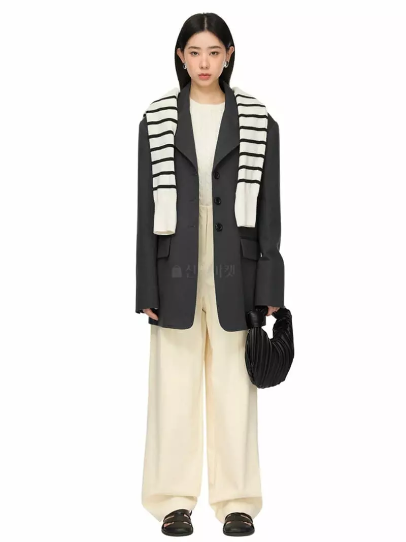 Arrco - Korean Women Fashion - #vintagekidsstyle - Line Cotton Jacket - 7